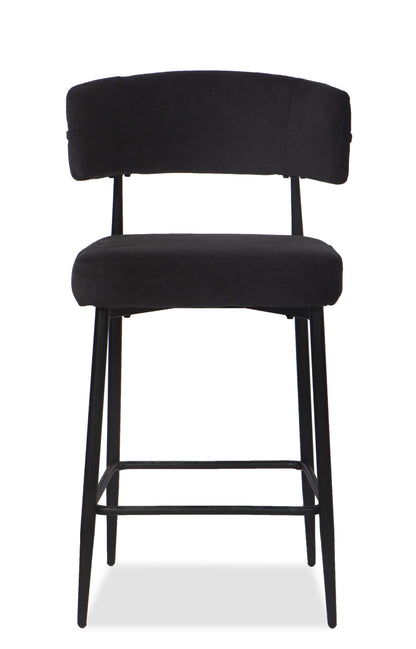 Chaise Haute Tabouret de bar en tissu anti tache, 51x51xH96CM - YAARA ( 65 cm hauteur assise)