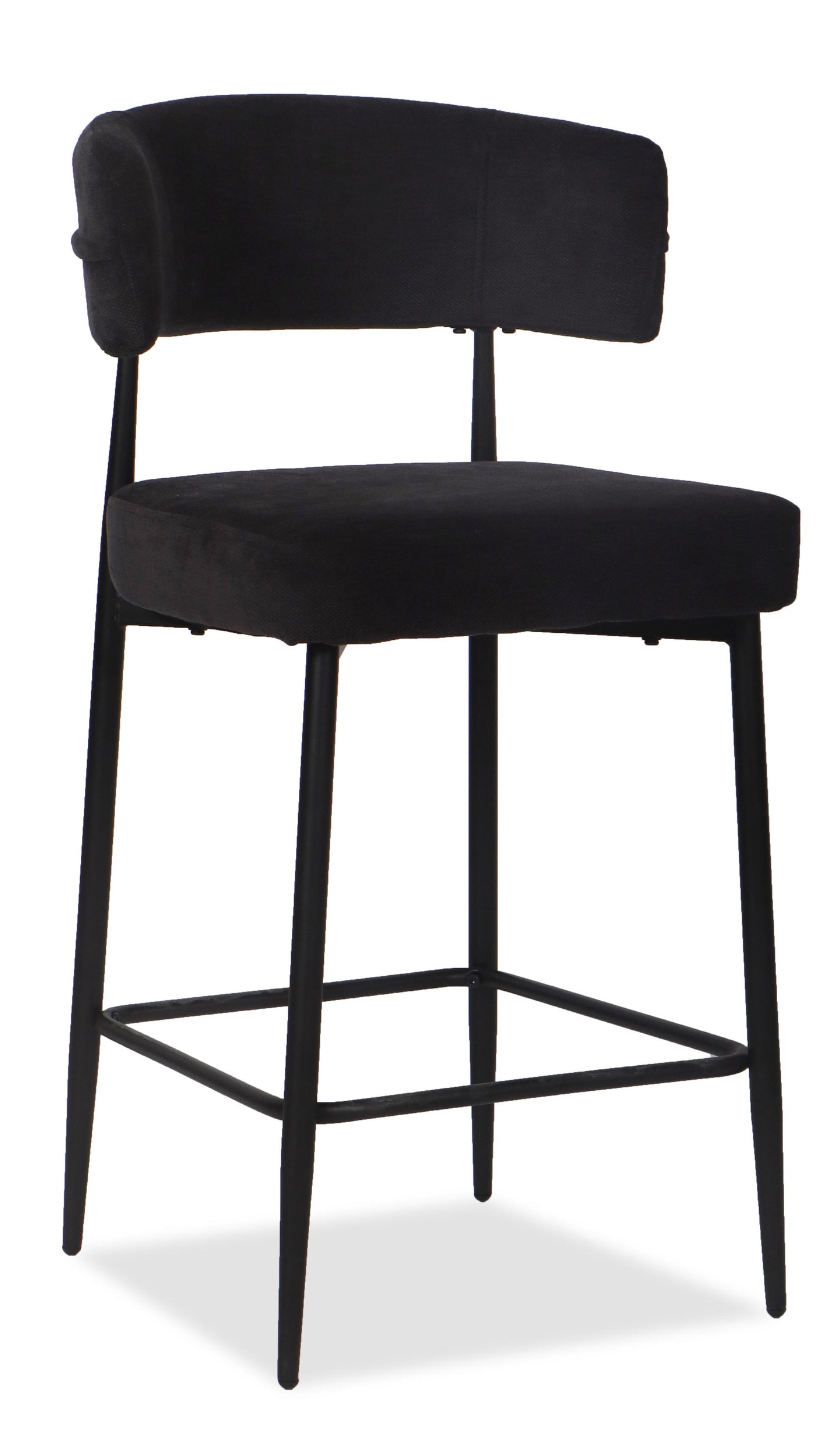 Chaise Haute Tabouret de bar en tissu anti tache, 51x51xH96CM - YAARA ( 65 cm hauteur assise)