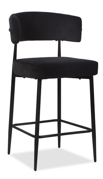 Chaise Haute Tabouret de bar en tissu anti tache, 51x51xH96CM - YAARA ( 65 cm hauteur assise)
