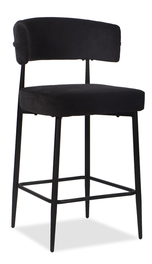 Chaise Haute Tabouret de bar en tissu anti tache, 51x51xH96CM - YAARA ( 65 cm hauteur assise)