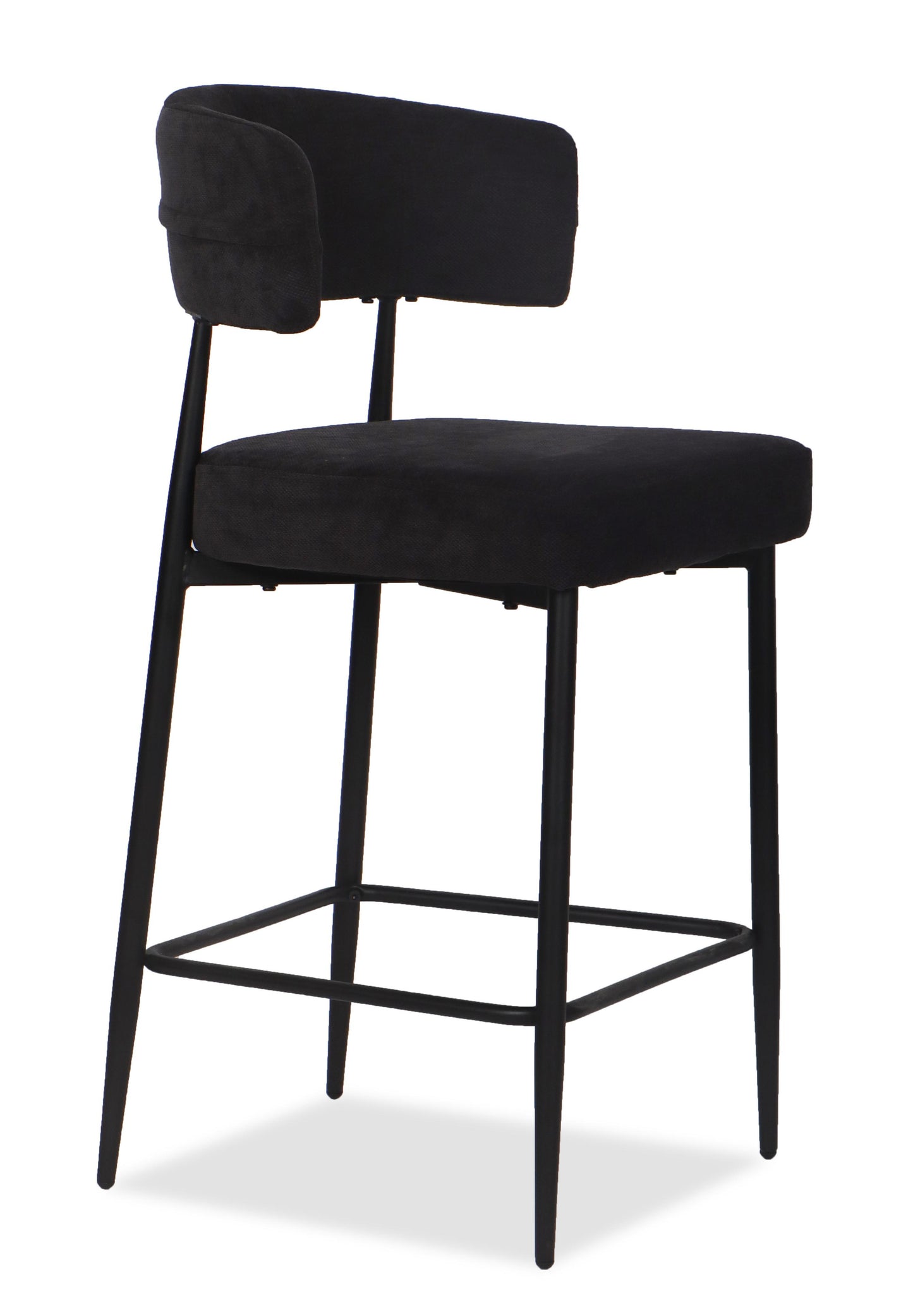 Chaise Haute Tabouret de bar en tissu anti tache, 51x51xH96CM - YAARA ( 65 cm hauteur assise)