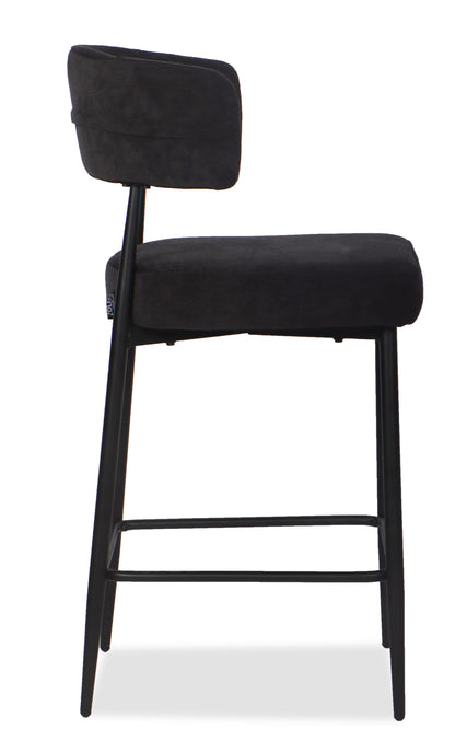 Chaise Haute Tabouret de bar en tissu anti tache, 51x51xH96CM - YAARA ( 65 cm hauteur assise)