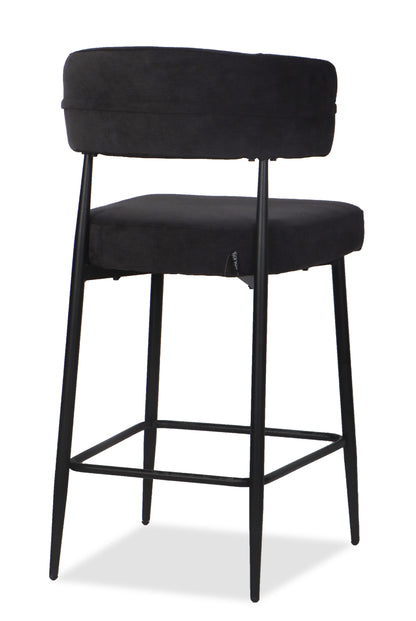 Chaise Haute Tabouret de bar en tissu anti tache, 51x51xH96CM - YAARA ( 65 cm hauteur assise)