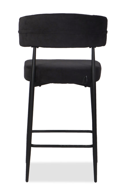 Chaise Haute Tabouret de bar en tissu anti tache, 51x51xH96CM - YAARA ( 65 cm hauteur assise)