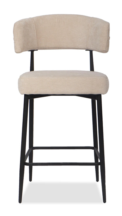 Chaise Haute Tabouret de bar en tissu anti tache, 51x51xH96CM - YAARA ( 65 cm hauteur assise)