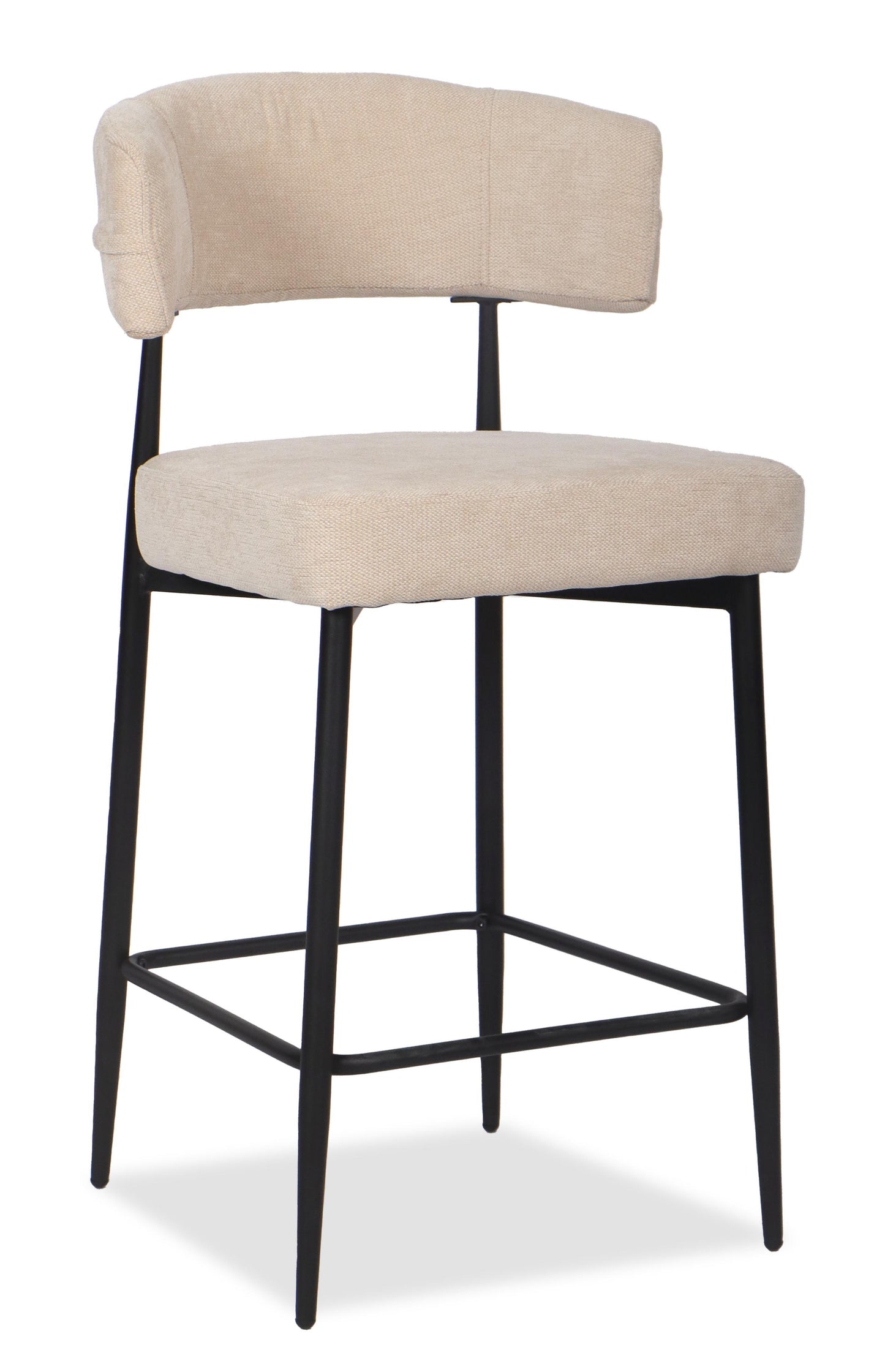 Chaise Haute Tabouret de bar en tissu anti tache, 51x51xH96CM - YAARA ( 65 cm hauteur assise)