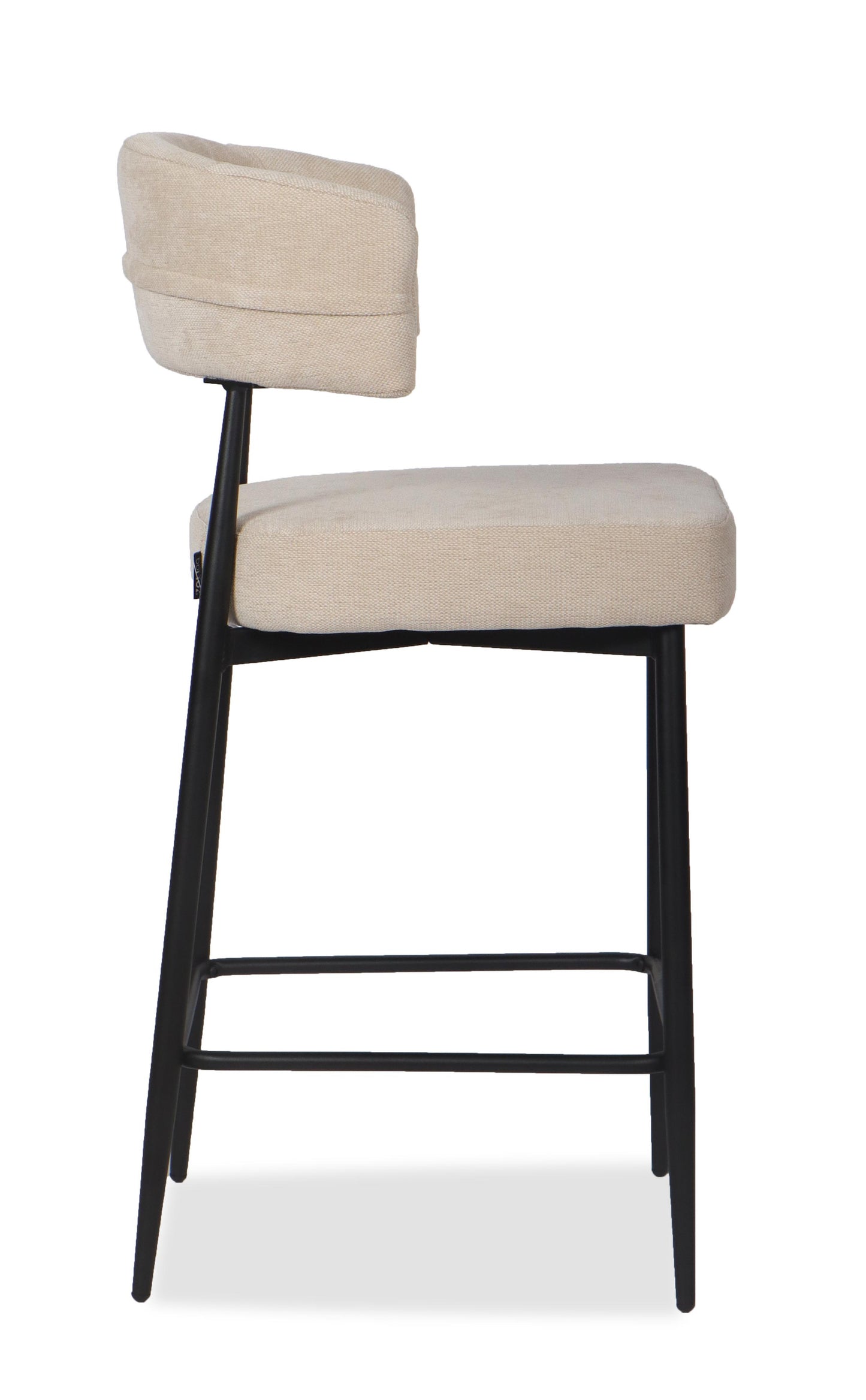 Chaise Haute Tabouret de bar en tissu anti tache, 51x51xH96CM - YAARA ( 65 cm hauteur assise)