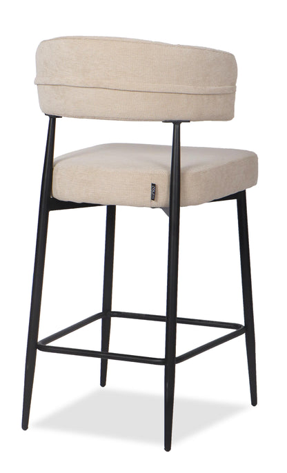 Chaise Haute Tabouret de bar en tissu anti tache, 51x51xH96CM - YAARA ( 65 cm hauteur assise)