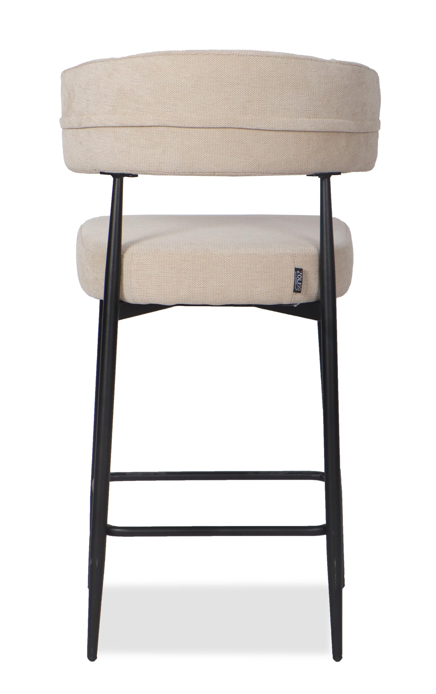 Chaise Haute Tabouret de bar en tissu anti tache, 51x51xH96CM - YAARA ( 65 cm hauteur assise)
