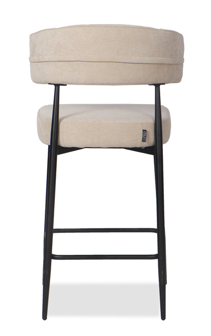 Chaise Haute Tabouret de bar en tissu anti tache, 51x51xH96CM - YAARA ( 65 cm hauteur assise)