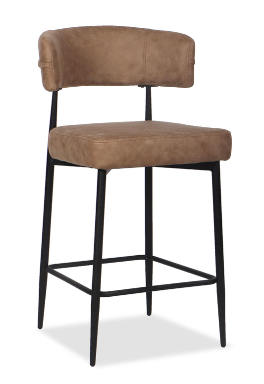 Chaise Haute Tabouret de bar en tissu anti tache, 51x51xH96CM - YAARA ( 65 cm hauteur assise)