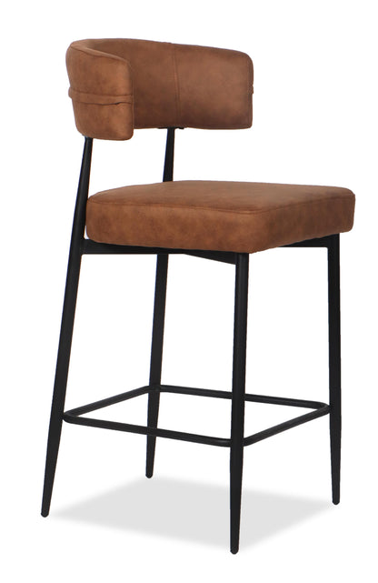 Chaise Haute Tabouret de bar en tissu anti tache, 51x51xH96CM - YAARA ( 65 cm hauteur assise)