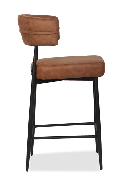 Chaise Haute Tabouret de bar en tissu anti tache, 51x51xH96CM - YAARA ( 65 cm hauteur assise)