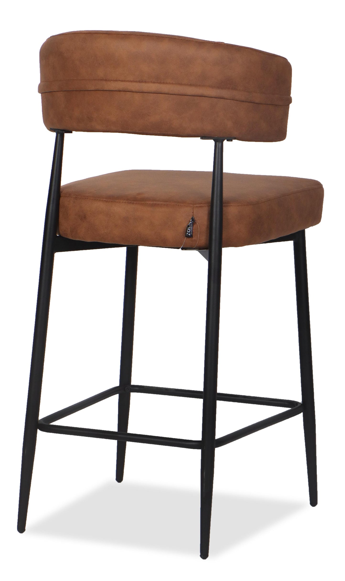 Chaise Haute Tabouret de bar en tissu anti tache, 51x51xH96CM - YAARA ( 65 cm hauteur assise)