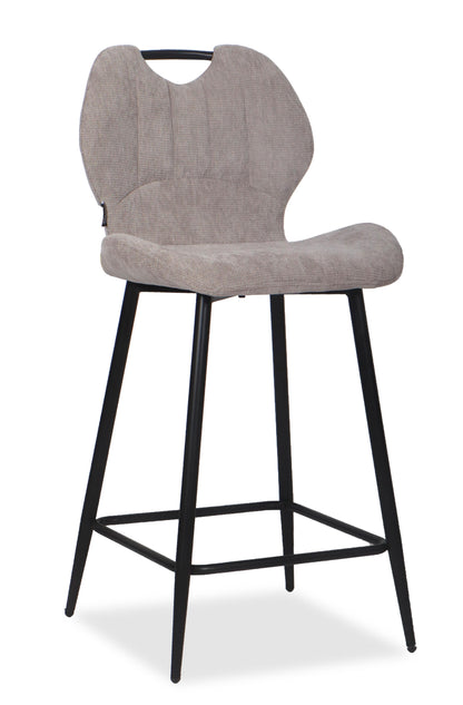 Chaise Haute Tabouret de bar en tissu anti tache, 60x48xH95CM - YAEL ( 65 cm hauteur assise)