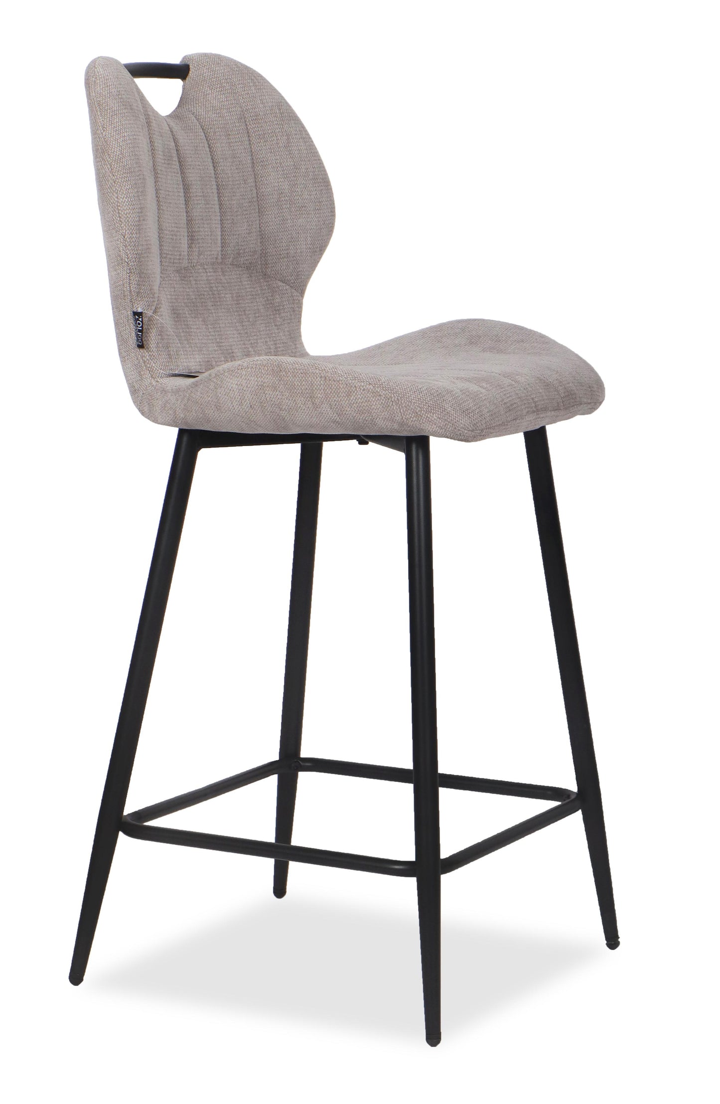 Chaise Haute Tabouret de bar en tissu anti tache, 60x48xH95CM - YAEL ( 65 cm hauteur assise)