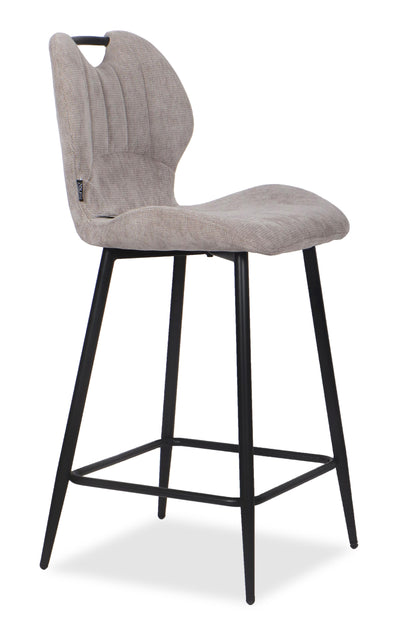 Chaise Haute Tabouret de bar en tissu anti tache, 60x48xH95CM - YAEL ( 65 cm hauteur assise)