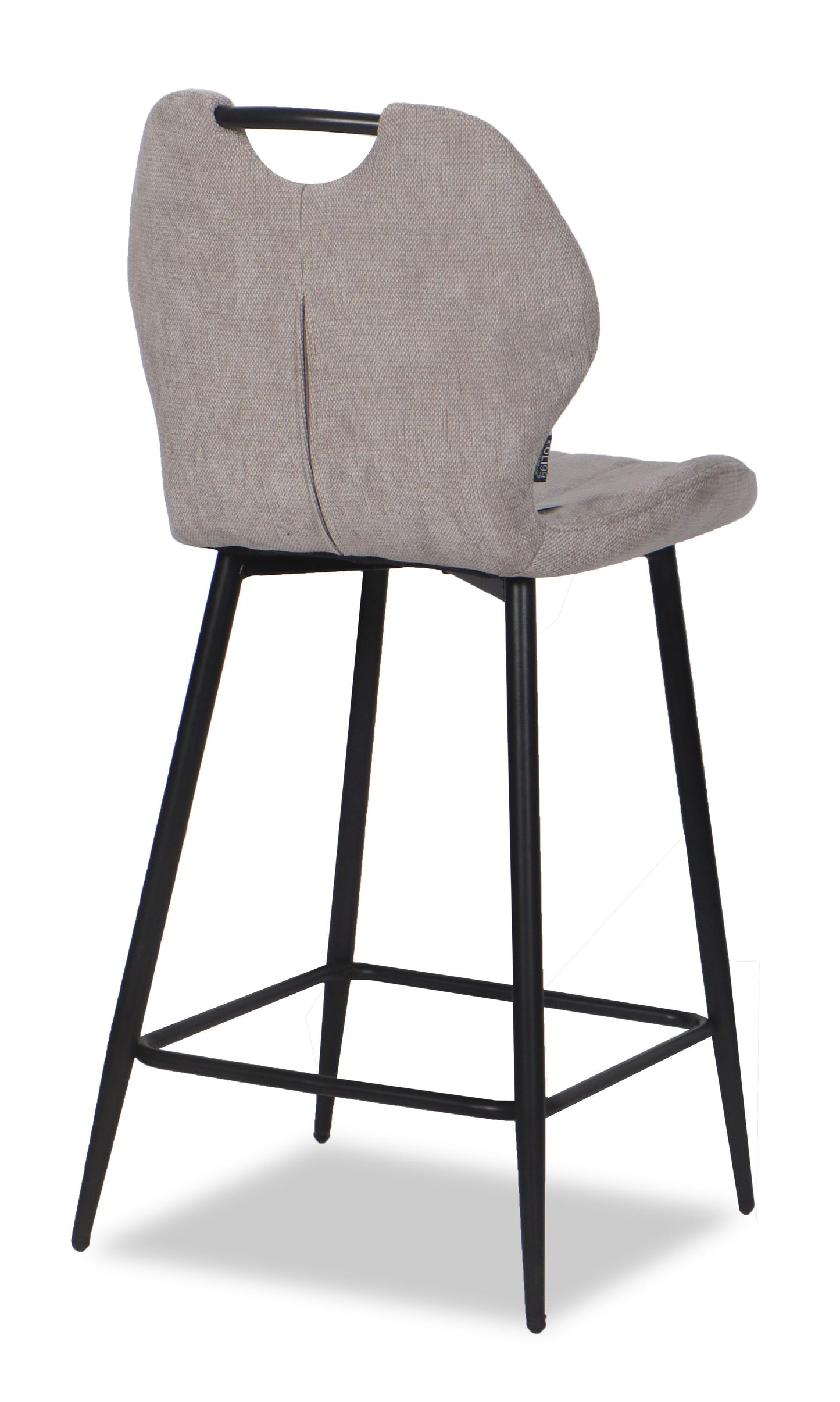 Chaise Haute Tabouret de bar en tissu anti tache, 60x48xH95CM - YAEL ( 65 cm hauteur assise)