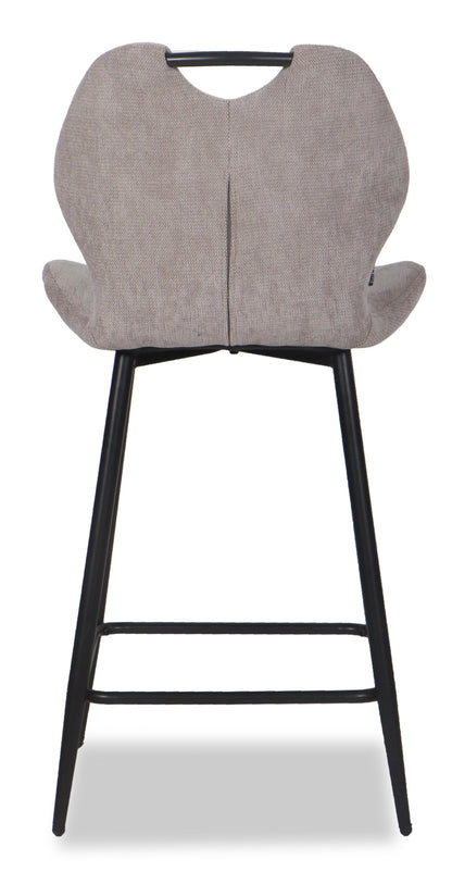 Chaise Haute Tabouret de bar en tissu anti tache, 60x48xH95CM - YAEL ( 65 cm hauteur assise)