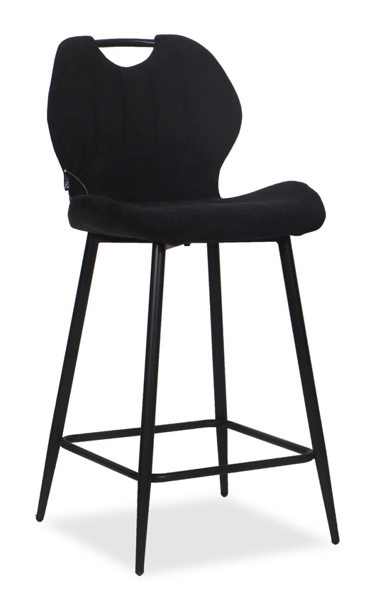 Chaise Haute Tabouret de bar en tissu anti tache, 60x48xH95CM - YAEL ( 65 cm hauteur assise)