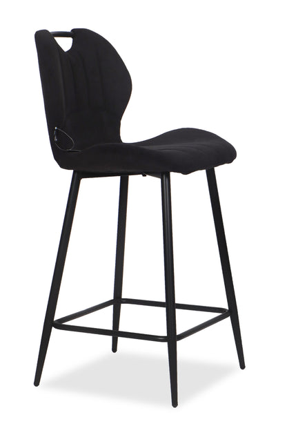 Chaise Haute Tabouret de bar en tissu anti tache, 60x48xH95CM - YAEL ( 65 cm hauteur assise)