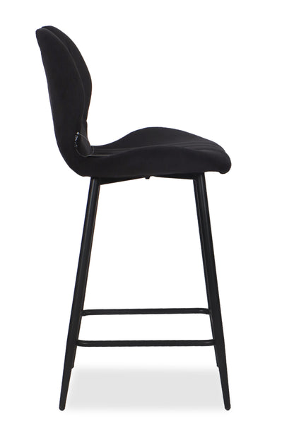 Chaise Haute Tabouret de bar en tissu anti tache, 60x48xH95CM - YAEL ( 65 cm hauteur assise)