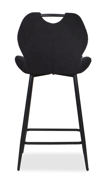 Chaise Haute Tabouret de bar en tissu anti tache, 60x48xH95CM - YAEL ( 65 cm hauteur assise)