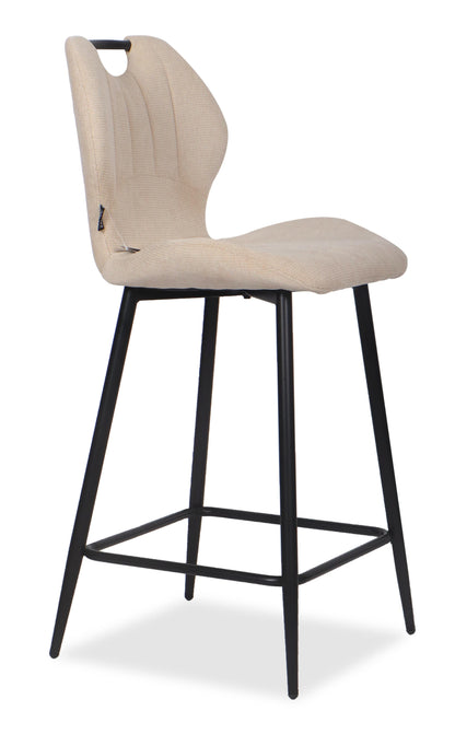 Chaise Haute Tabouret de bar en tissu anti tache, 60x48xH95CM - YAEL ( 65 cm hauteur assise)