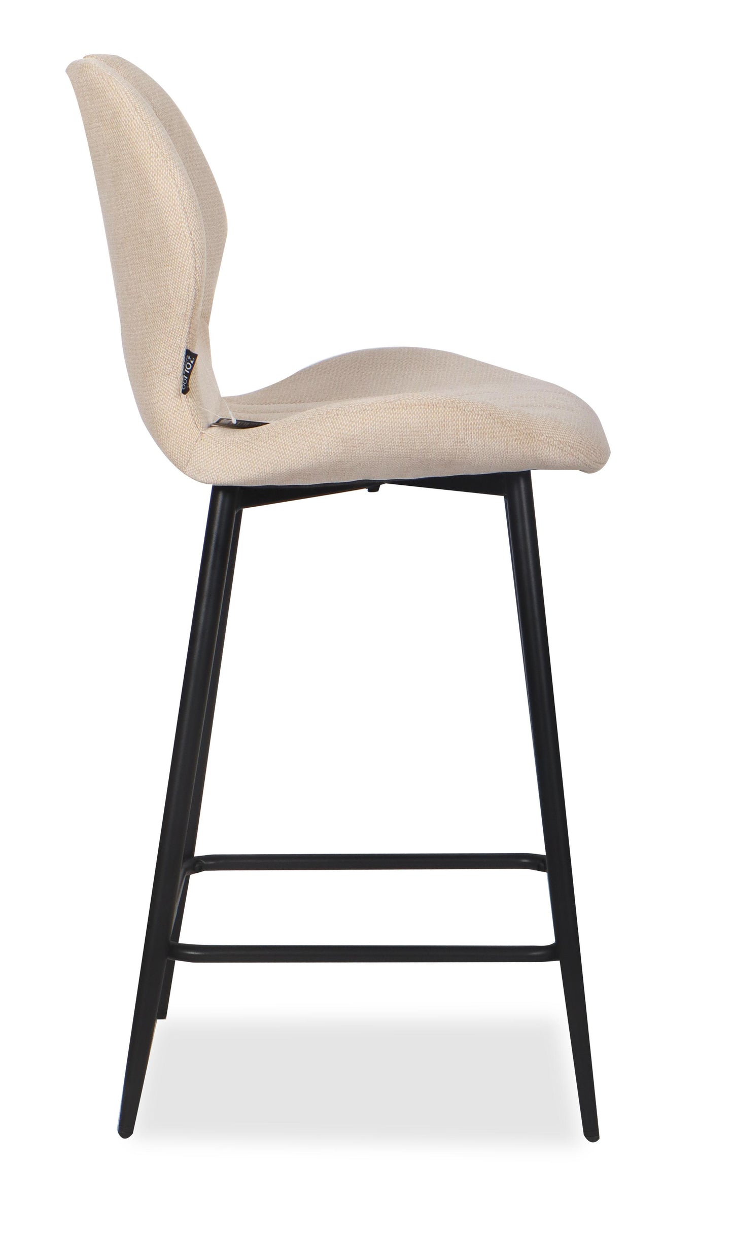 Chaise Haute Tabouret de bar en tissu anti tache, 60x48xH95CM - YAEL ( 65 cm hauteur assise)
