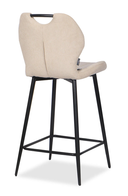 Chaise Haute Tabouret de bar en tissu anti tache, 60x48xH95CM - YAEL ( 65 cm hauteur assise)