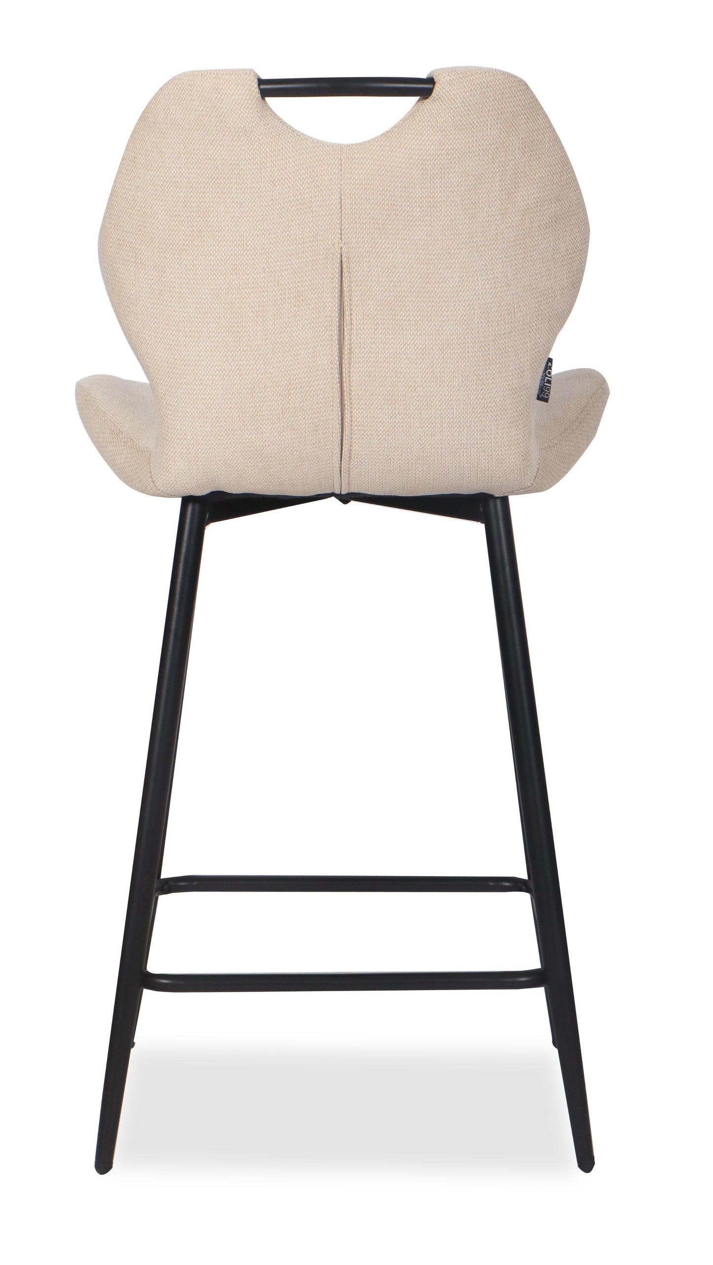 Chaise Haute Tabouret de bar en tissu anti tache, 60x48xH95CM - YAEL ( 65 cm hauteur assise)