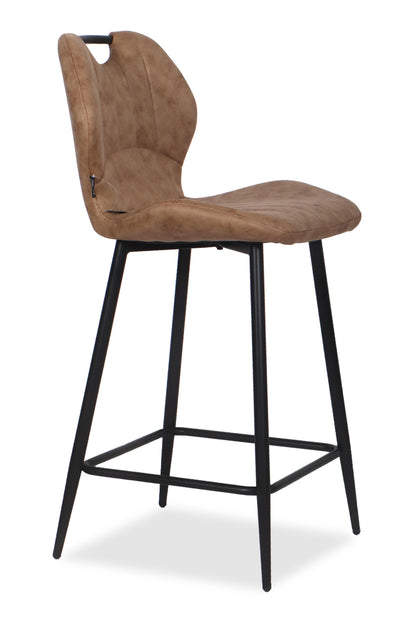Chaise Haute Tabouret de bar en tissu anti tache, 60x48xH95CM - YAEL ( 65 cm hauteur assise)