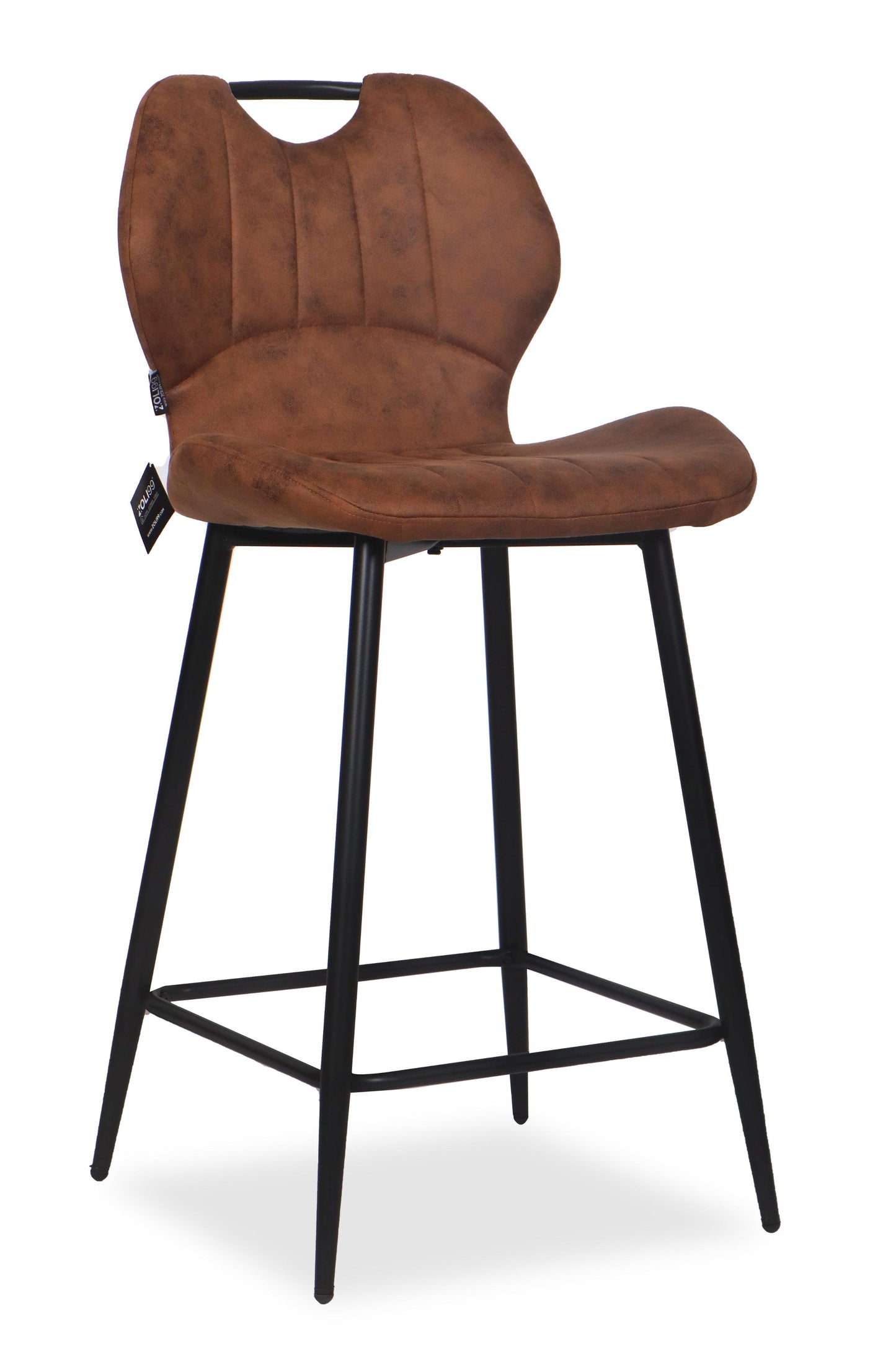 Chaise Haute Tabouret de bar en tissu anti tache, 60x48xH95CM - YAEL ( 65 cm hauteur assise)