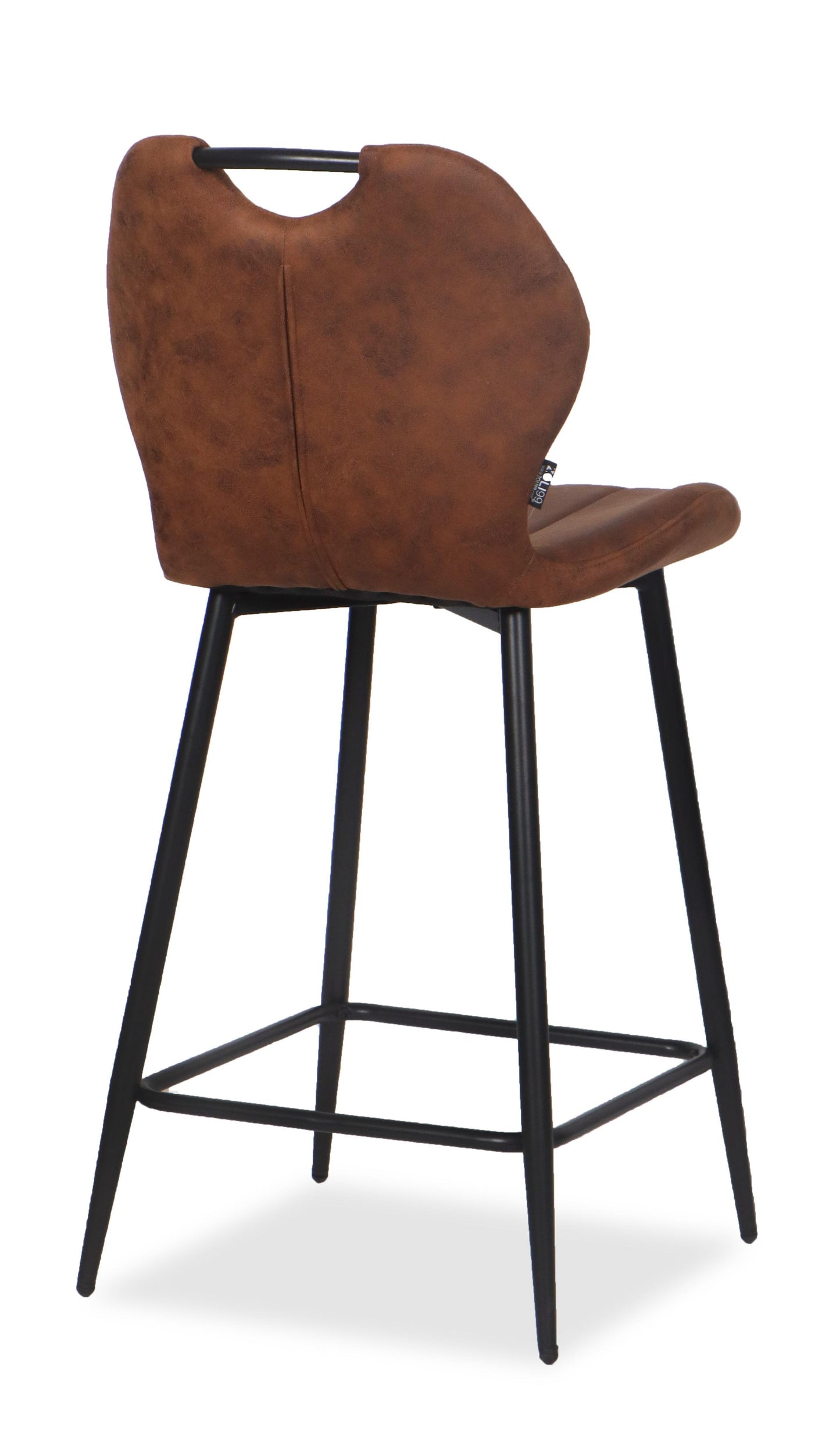 Chaise Haute Tabouret de bar en tissu anti tache, 60x48xH95CM - YAEL ( 65 cm hauteur assise)