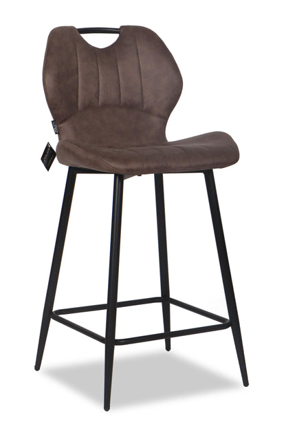Chaise Haute Tabouret de bar en tissu anti tache, 60x48xH95CM - YAEL ( 65 cm hauteur assise)