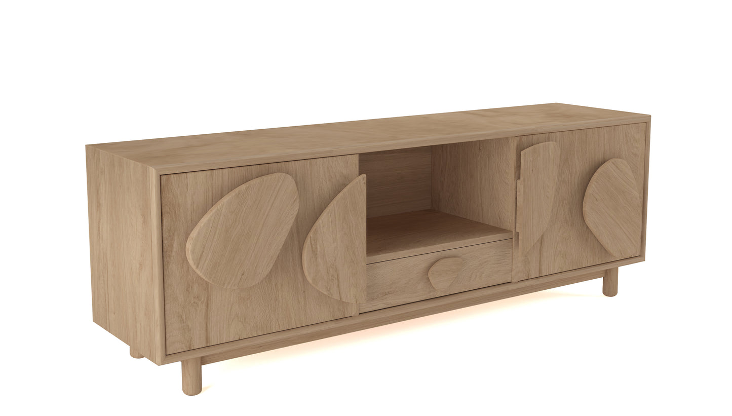 Meuble TV en bois de manguier, H55CM - RUBY