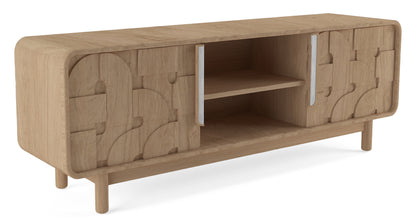 Meuble TV en bois de manguier, 160x40xH55CM - BELLA