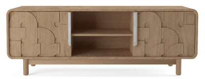 Meuble TV en bois de manguier, 160x40xH55CM - BELLA