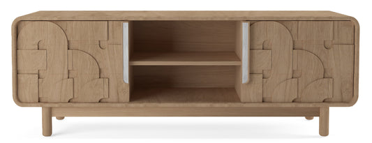 Meuble TV en bois de manguier, 160x40xH55CM - BELLA