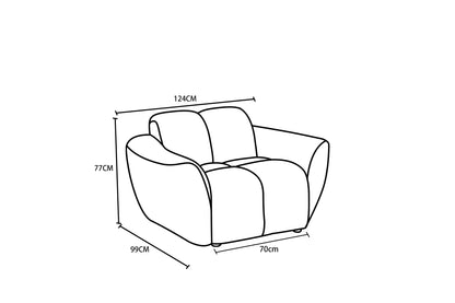Canapé / fauteuil en tissu anti tache - LILO