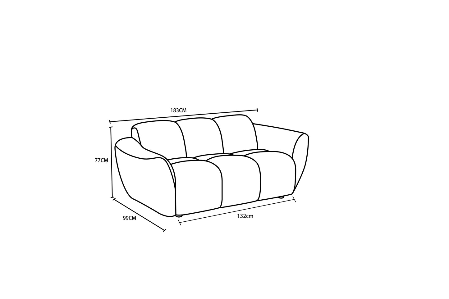 Canapé / fauteuil en tissu anti tache - LILO