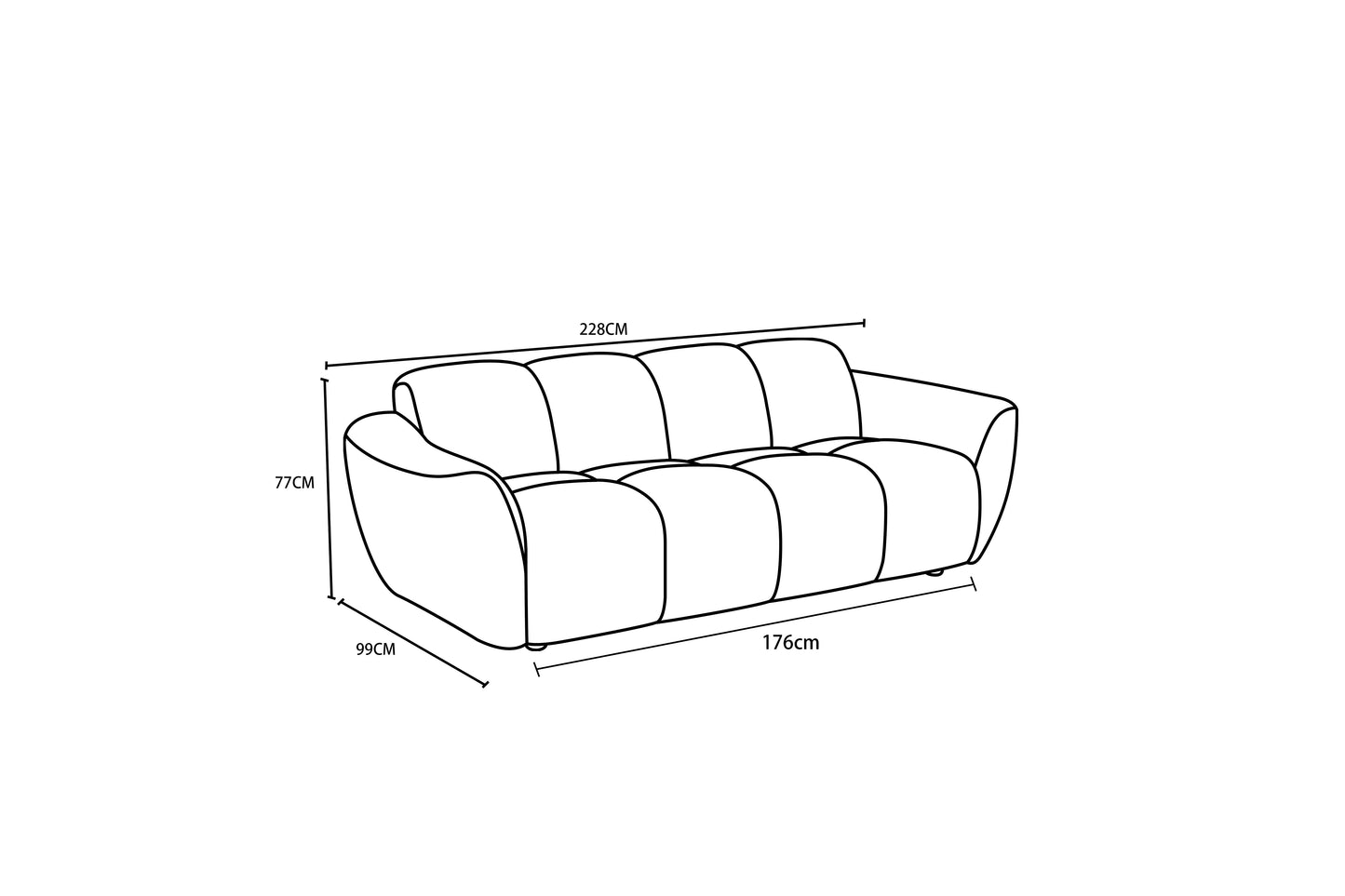 Canapé / fauteuil en tissu anti tache - LILO