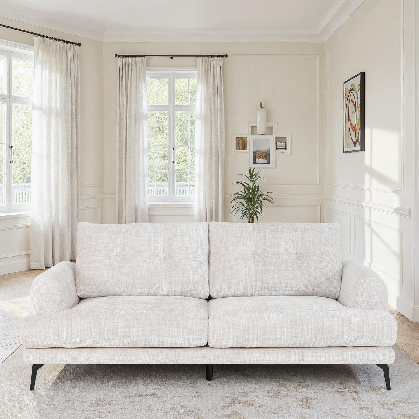 Canapé / fauteuil en tissu anti tache, H89CM - FUJI