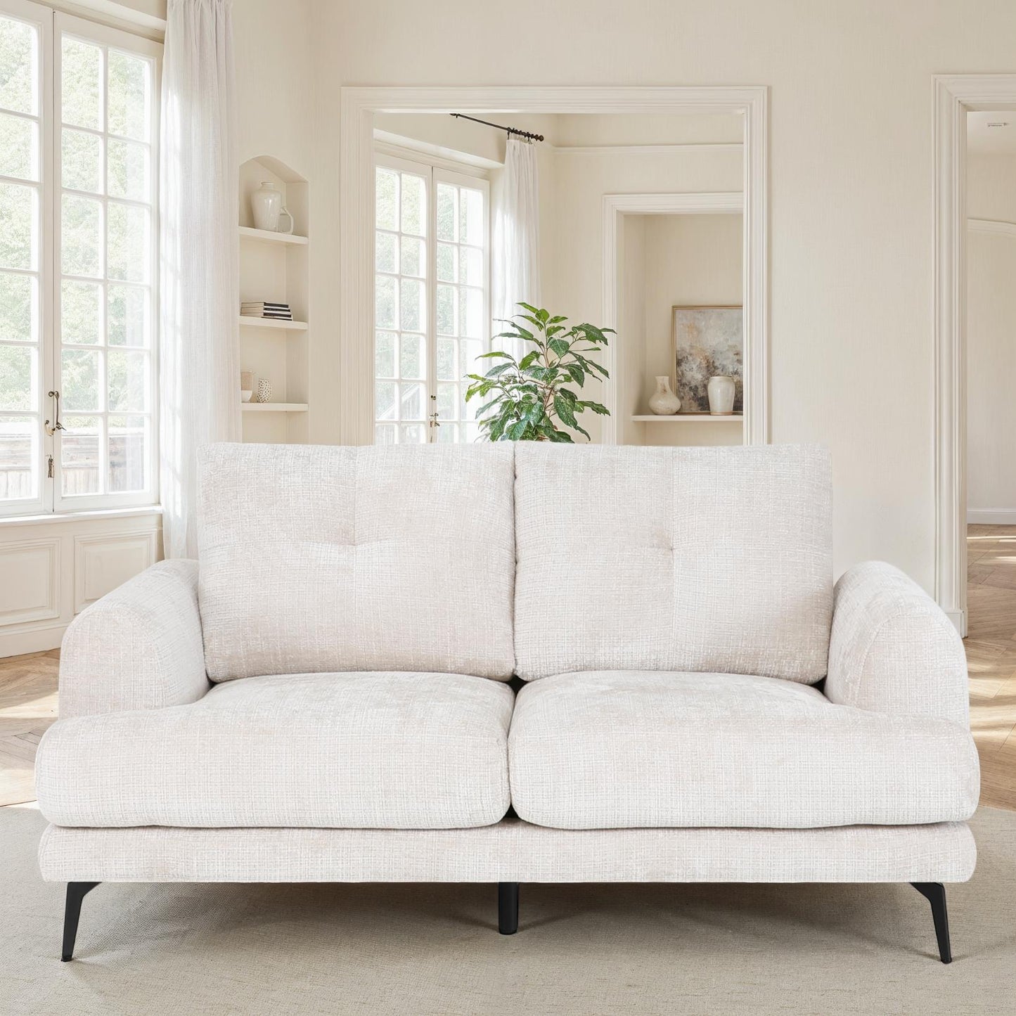 Canapé / fauteuil en tissu anti tache, H89CM - FUJI