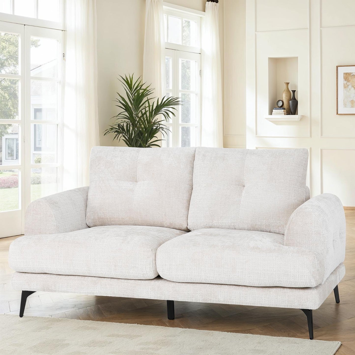 Canapé / fauteuil en tissu anti tache, H89CM - FUJI