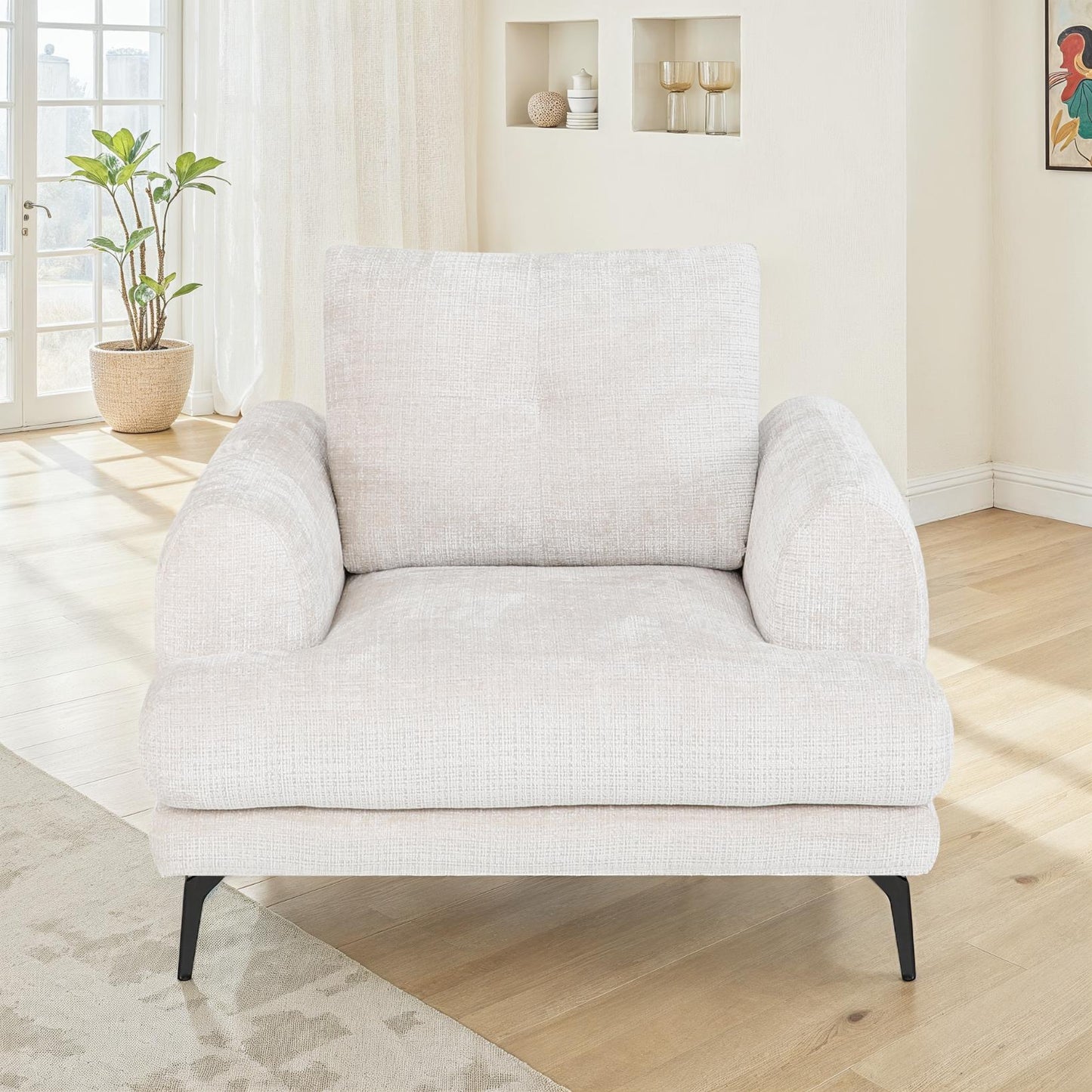 Canapé / fauteuil en tissu anti tache, H89CM - FUJI