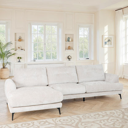 Canapé d'angle en tissu anti tache, 297x159xH89CM - FUJI