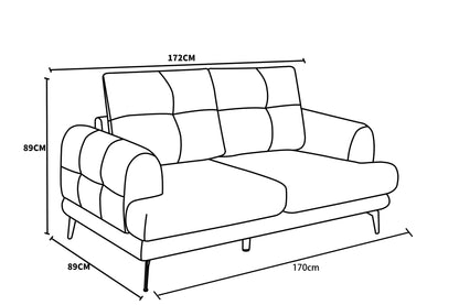 Canapé / fauteuil en tissu anti tache, H89CM - FUJI