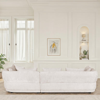 Canapé d'angle en tissu anti tache, 327x144xH74CM - SELENA