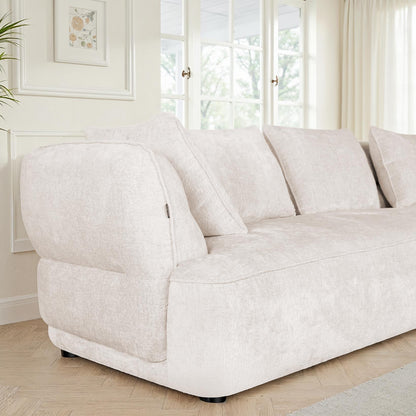 Canapé d'angle en tissu anti tache, 327x144xH74CM - SELENA